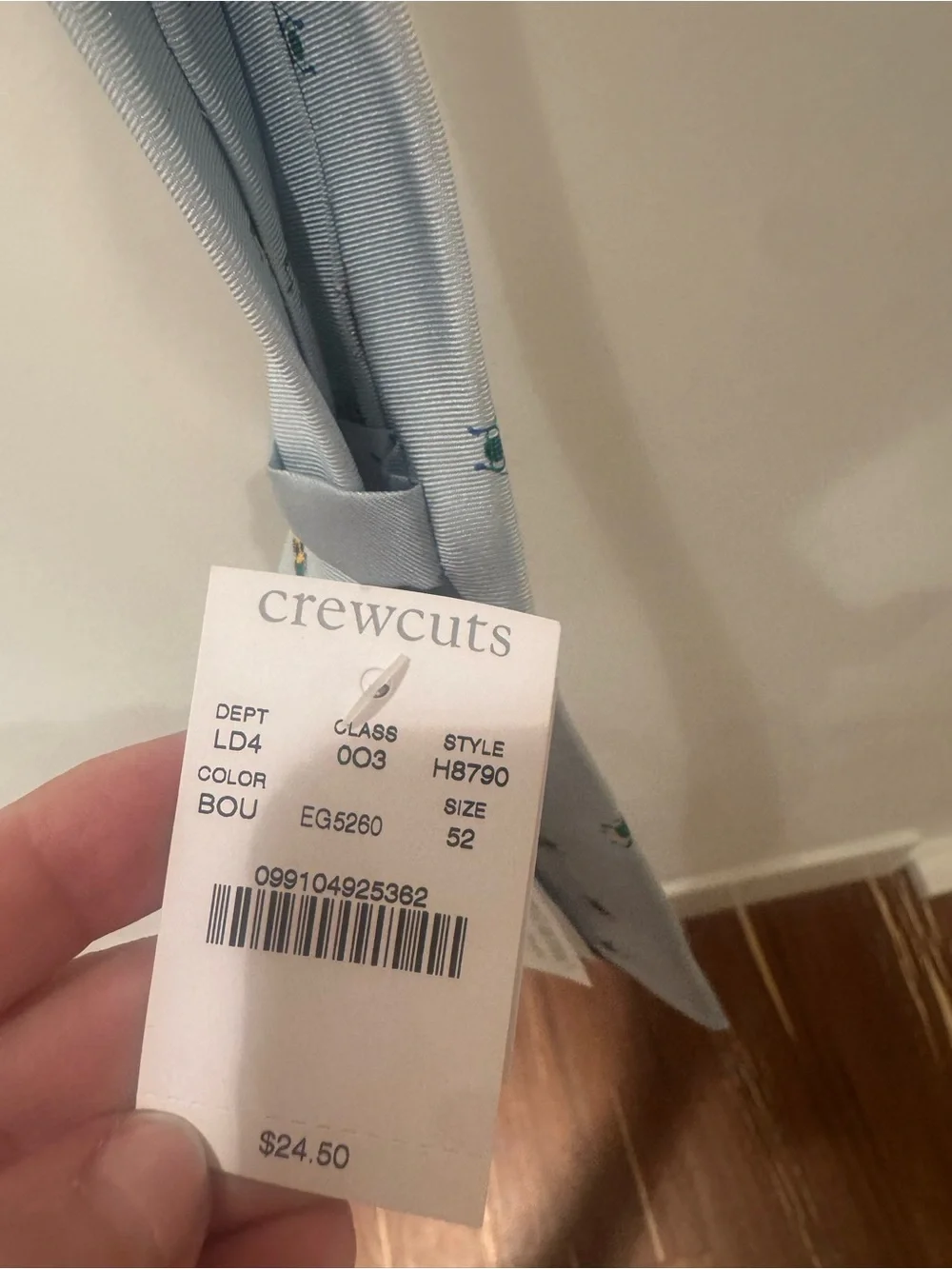 J. Crew 100% silk tie frm. Crew Cuts Almost vintage. NWT. Can wear as a belt! 🩵